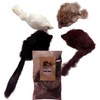 HDP Long haired Furry Mice cat Toy Size:Pack of 4