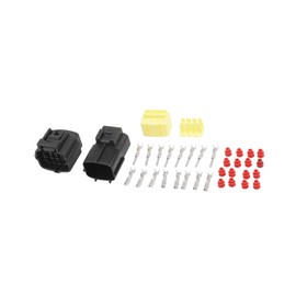 REPAIROCK 8 Pin Car Electrical Wire Connector Plug Kits, 1.8mm Series Car RV Truck Male Female Cable Terminal Housing Black Yellow, 1 Set Auto Replacement Parts