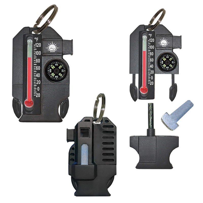 Sun Company Outsider - 4-in-1 Survival Multitool | Compass, Thermometer,