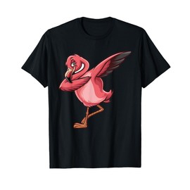 Funny Dabbing Flamingo Cartoon Comical For Boys Girls Kids T-Shirt