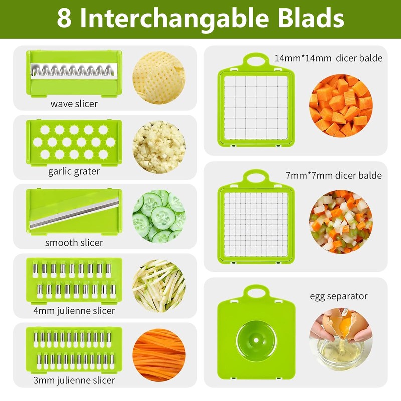 16 in 1 Vegetable Chopper,Veg Chopper and Dicer with 1.2L