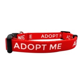 Adopt Me Dog Collar - Friendly Sight Dog for Small Medium Large Dogs Cats (Medium, Red)