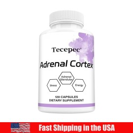 Tecepec Adrenal Cortex Supplements - Support for Balanced Energy, 120 Capsules