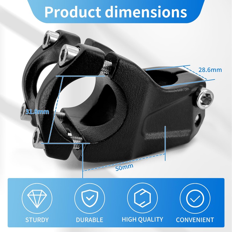 Bicycle Stem 31.8 mm Handlebar Stem Handlebar Riser Bicycle Handlebar