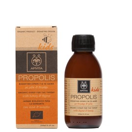 Apivita Propolis Organic Kids Syrup for the Throat with Honey and Thyme, 150ml