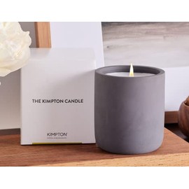 Kimpton Hotel Candle - with Notes of Citrus, Green Tea, and Musk - Soy Blend Wax in Matte Concrete Grey Vessel (11 oz.)