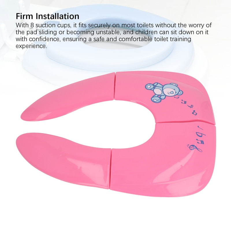 Child Folding Toilet Seat Reusable Non Slip Suction Cups Multifuntional