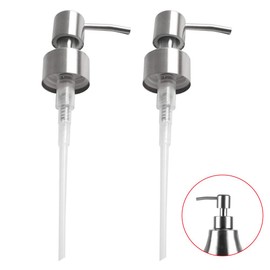 2Pcs Soap Dispenser Pump,304 Stainless Steel Liquid Soap Dispenser Replacement Pump,Professional Liquid Soap Dispenser Pump Replacement for Kitchen Bathroom Worktop Bottles