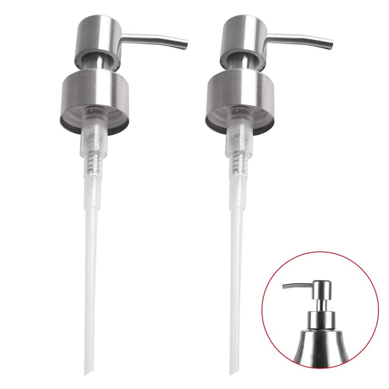 2Pcs Soap Dispenser Pump,304 Stainless Steel Liquid Soap Dispenser Replacement
