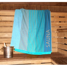 Lashuma Helsinki Sauna Towel, Block Stripes 85 x 200 cm, XXL Hand Towel, Bath Towel, 100% Cotton