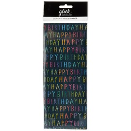 Navy Happy Birthday Tissue Paper