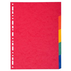 Exacompta - Ref 2105E - Forever Collection - 100% Recycled Dividers - Suitable for A4+ Documents, 220gsm 100% Recycled Card, 5 Position - Multicoloured