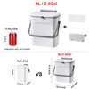 LALASTAR Small Trash Can with Lid, Kitchen Compost Bin for