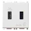 VIMAR 14295.AC USB Power Supply 5V 3A for Electronic Devices,