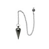 Péndulos de metal curativo para adivinación, cono de plata, acero