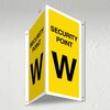 V Safety Security Point W - 3D Corridor Sign 340