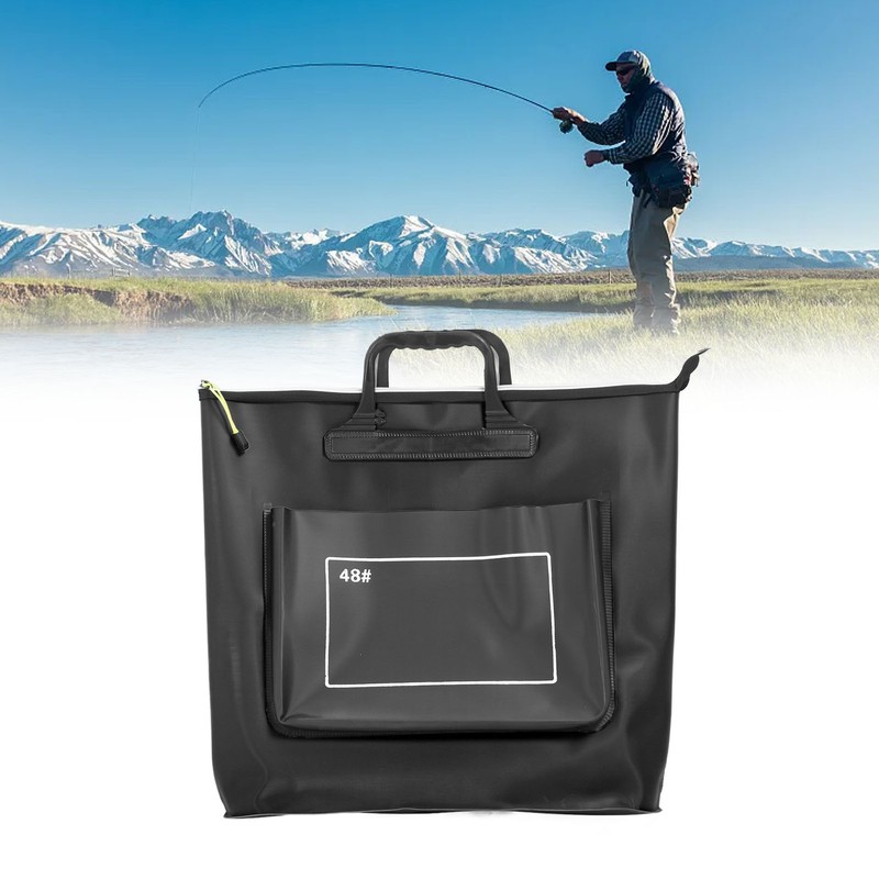 Folding Fish Bucket 48L EVA Thicken Waterproof Anti Leakage Zippered