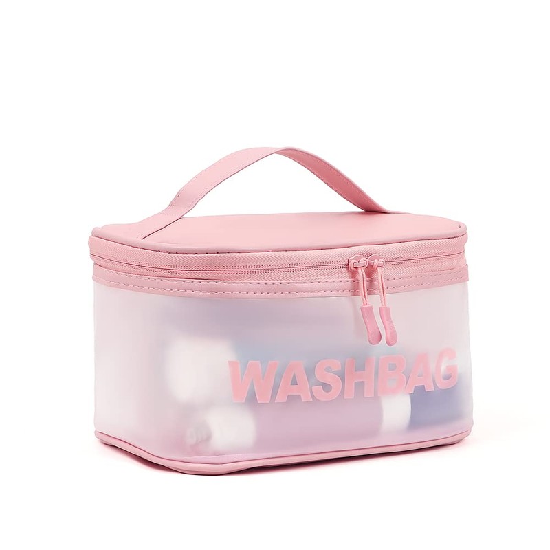 Miss or Miss クリアメイクアップバッグ PVC 防水 コスメティックバッグ ラージ クリア 旅行用