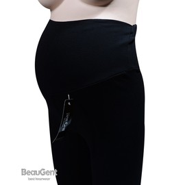 Comfortable Solid Maternity Over-the-Belly Leggings SN2204-0278 Black/FREE