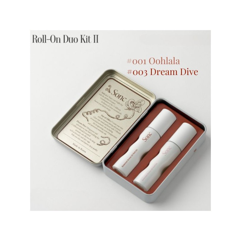 SONC Botanical Aroma Oil Roll-On Duo Kit 18ml*2ea & Tin