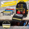 Trahzia Tool Backpack with Hard Bottom and 3 Pouches, Heavy
