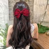 Sttiafay Large Hair Bow Clip Red Fabric Bow Hair Barrette