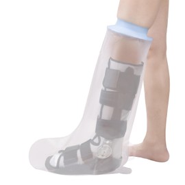 Fasola Cast Protector Waterproof Leg Extra Wide, Reusable Cast, Bandage and Cast Protection, Shower Protection Leg for Broken Leg, Knee, Ankle, Foot, Toe