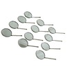 12PK Dental Mirror #4 Front Surface with Handle Stainless Steel
