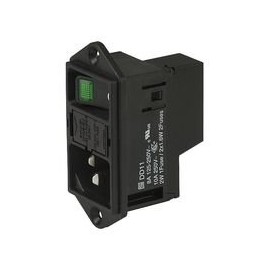 SCHURTER DD11.0113.1110 POWER ENTRY MODULE, MALE, 10A