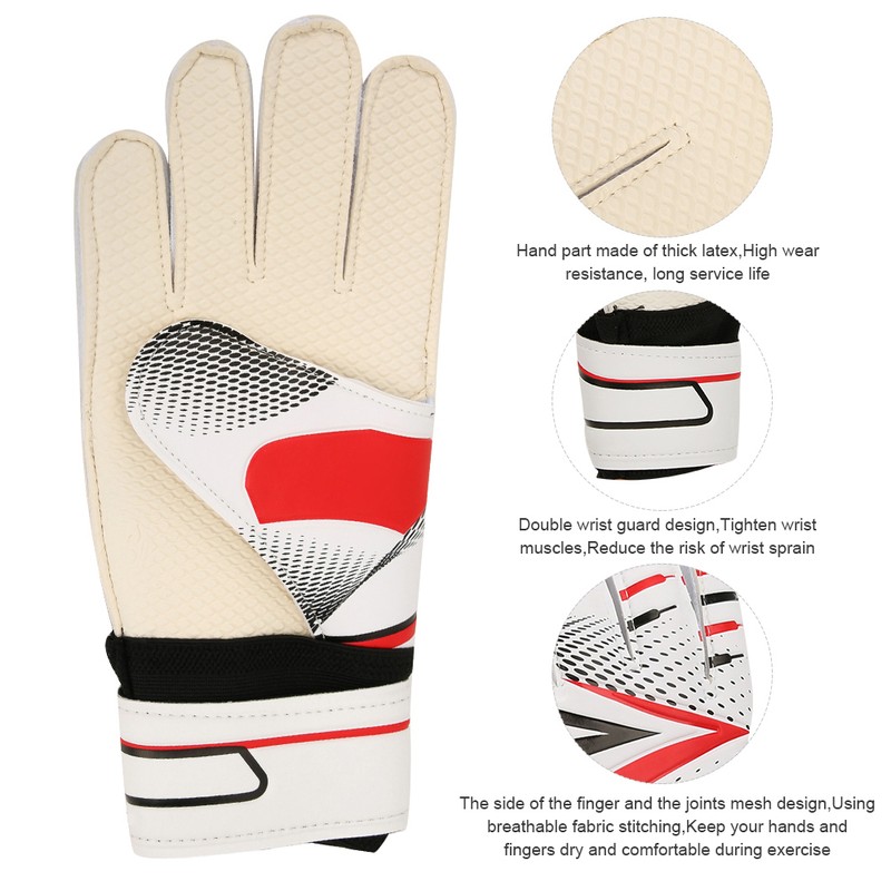 Latex Red Adults Professional Durable Football Soccer Goalkeeper Goalie Gloves