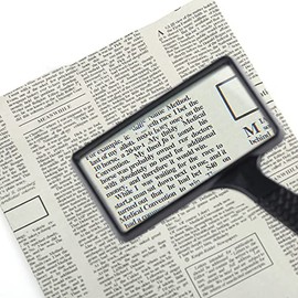 Lupa de Lectura Rectangular de Mano,5 Unidades,Mango de Plástico,100 x 50 mm,Lupa para Explorar Libros,Documentos,Periódicos,Folletos,Fuentes Pequeñas