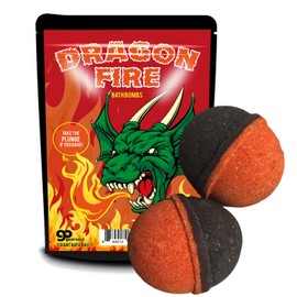 Gears Out Dragon Fire Bath Bombs - Cool Dragon Bath Balls for Boys - XL Black Cherry