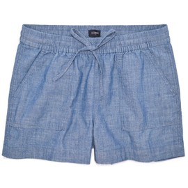 J.Crew Mercantile Women's 4" Drawstring Shorts (M, Med Echo Blue Wash Chambray)