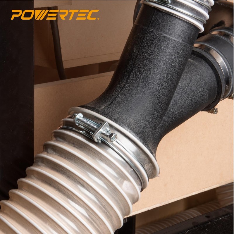 POWERTEC 70101 4 Inch Double Wire Hose Clamp with bolt,