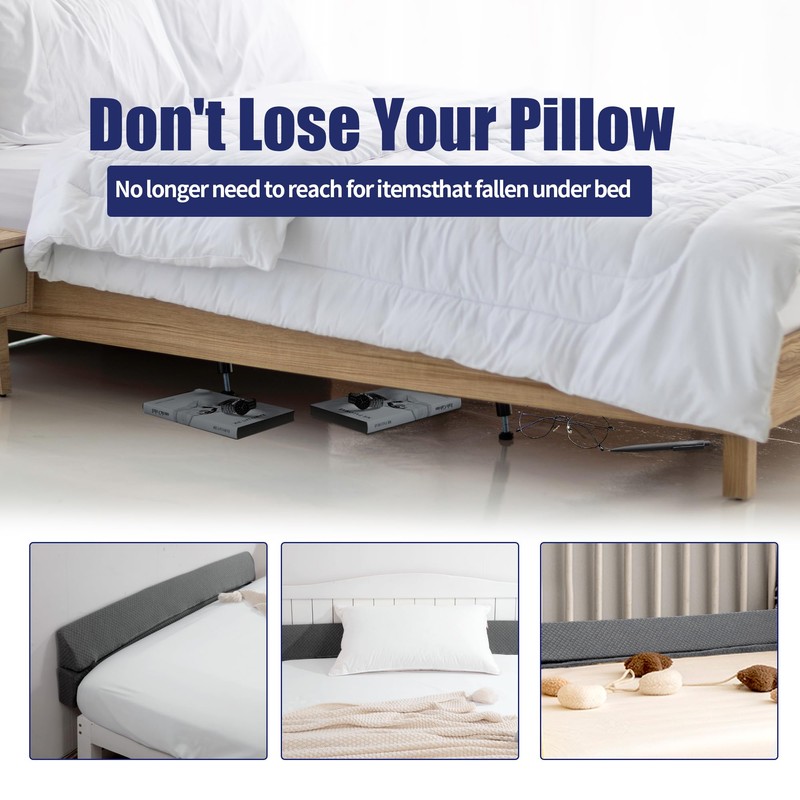 HOMBYS Wedge Pillow Headboard for Bed Gap,Foldable Bed Wedge Gap