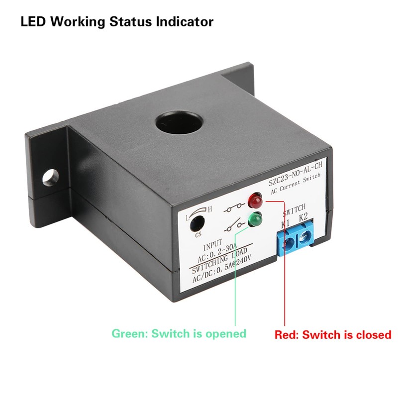 WQAPVHBG Current Sensing Relay Switch, ± 1% Accuracy Normally Open
