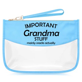Sazuwu Grandma Birthday Gifts from Granddaughter Makeup Bag Organizer Travel New Grandmother Presents Important Grandma Stuff Cosmetic Toiletry Bag Mother's Day Christmas Gifts