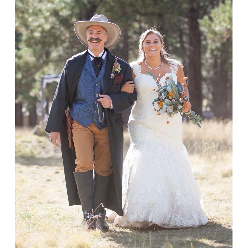 Historical Emporium Men's High Waist Classic Canvas Work Trousers, Victorian