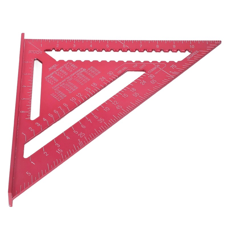 Woodworking Triangle Aluminum Alloy Red Corrosion Resistance Clear Scale Carpentry