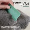 Green Pet Double-Sided Flea Comb Set 3Pcs 3.35in/8.5cm