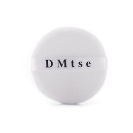 DMtse Round Jumbo Velour Powder Puff w Ribbon 4 Diameter White by DMtse