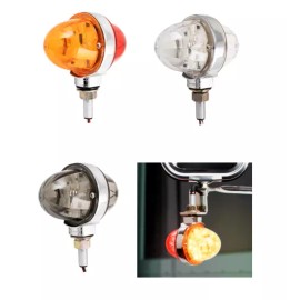 Horse & Buggy Accessories 3″ Watermelon Double Face High Power LED Pedestal Light - amber/amber - red/red