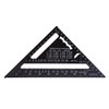 TOOLSTAR Triangle Ruler 12 Inch Aluminum Alloy Triangle Ruler Protractor