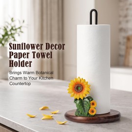 Sunflower Paper Towel Holder,Resin Sunflower Kitchen Decor
