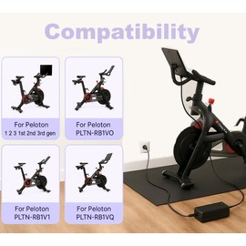 for Peloton Bike Power Cord Replacement, Charger for PLTN-RB1V1 RB1VO RB1VQ PL-01 ATS050TP121, Extra 1.8FT Over OEM Length, 12V Replacement Original Power Supply, Charging Indicator