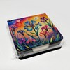 Caroline's Treasures Colorful Iris PU Leather Note Paper Holder with