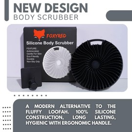 Exfoliating Silicone Body Scrubber for Sensitive Skin, Massage for All Kinds of Skin Easy to Clean, Lathers Well, Long Lasting, and More Hygienic Than Traditional