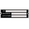 CWZ Blank Serial ID TAG Plate Data CAR Truck HOT