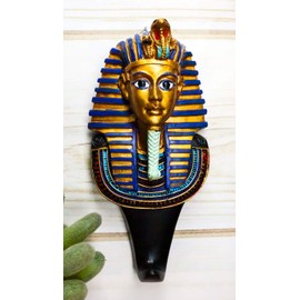 Ebros Egyptian King TUT Pharaoh Tutankhamun with Nemes Wall Hanger Hook Decor Accent Hangers for Coats Hats Leashes Backpacks Keys Decorative Organizer On Mudroom Main Entrance