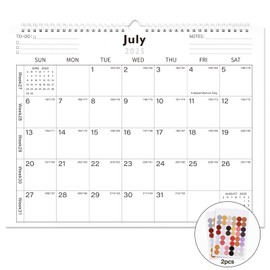 Lbylyhxc Calendar 2025-2026 - Includes July 2025 to December 2026-18 Monthly Wall Calendar 2026, 14.7 x 11.5 Inches.Thick Paper with Julian Dates and Block for New Year and Christmas Presents (wall calendar 2025-2026 simplicity)